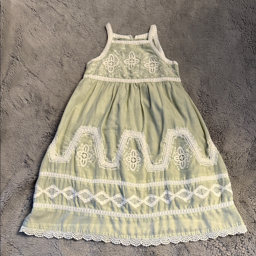 Zara Kids Green Lace Dress